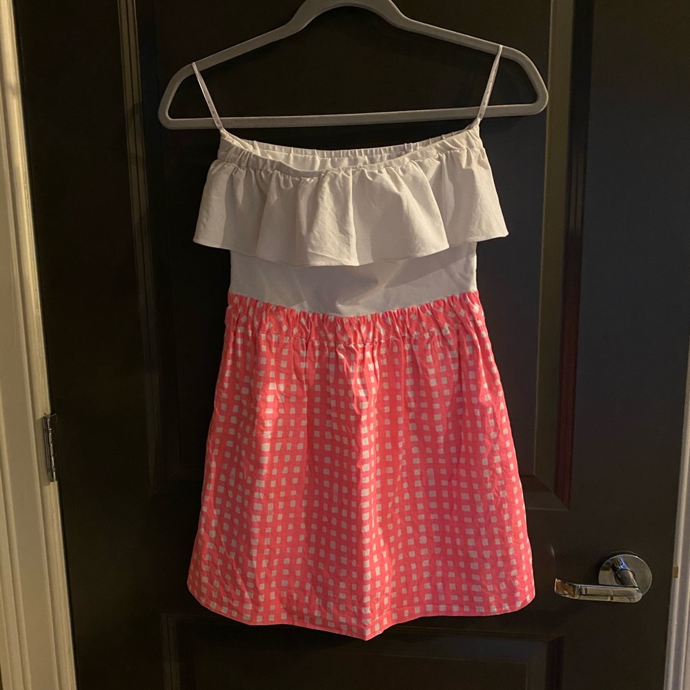 Lilly Pulitzer XS strapless ruffle top mini dress